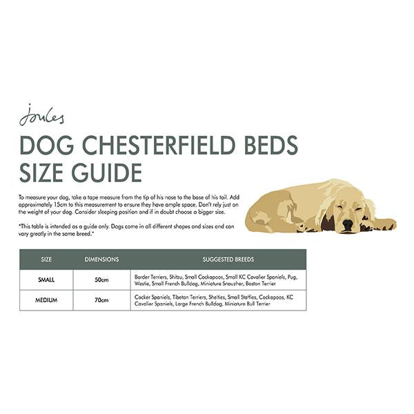 Joules Chesterfield Dog Bed Grey - Large