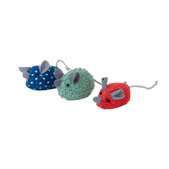 Ancol Catnip 3 Little Mice Cat Toys