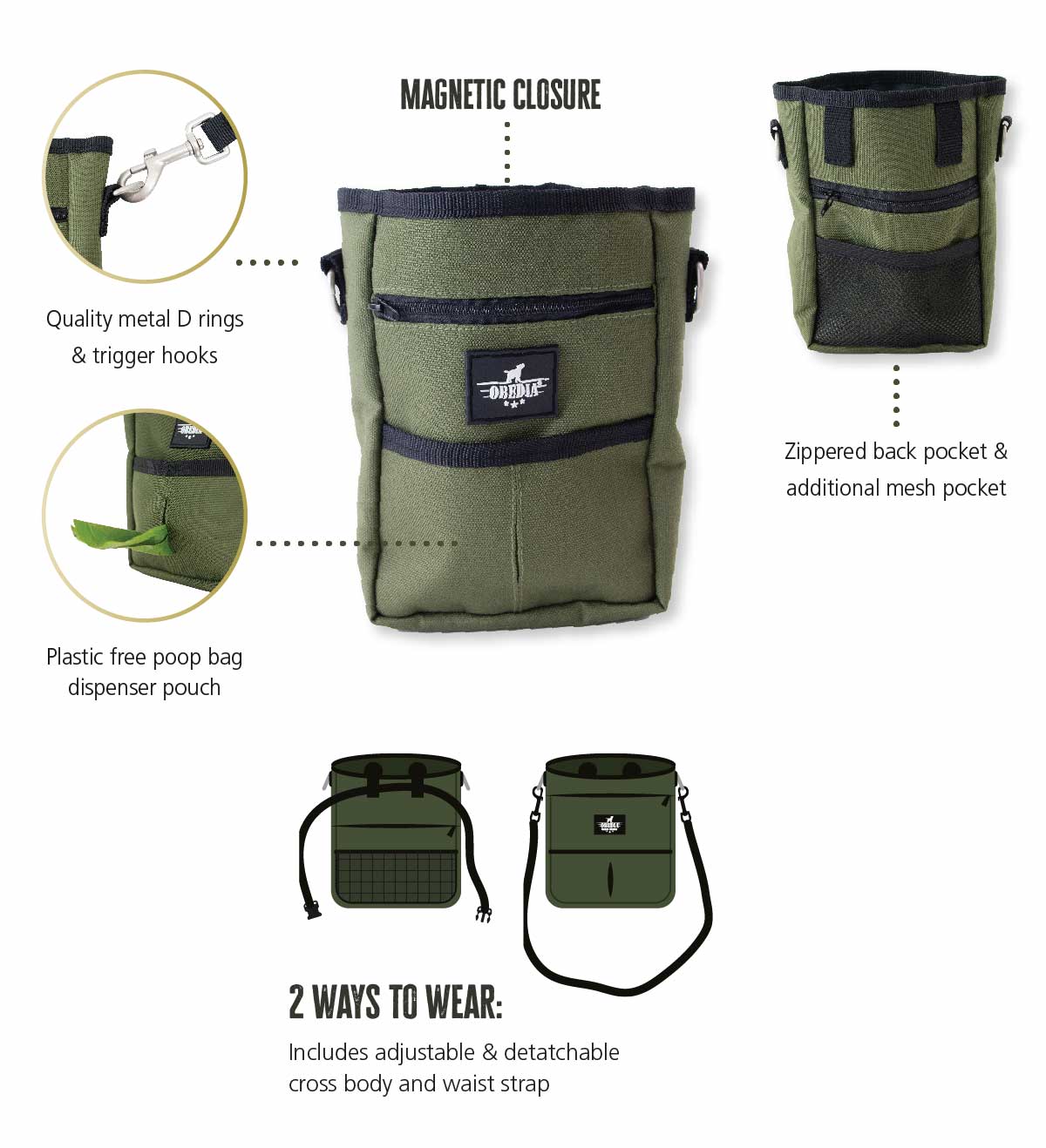 Ancol Obedia Magnetic Treat & Training Bag