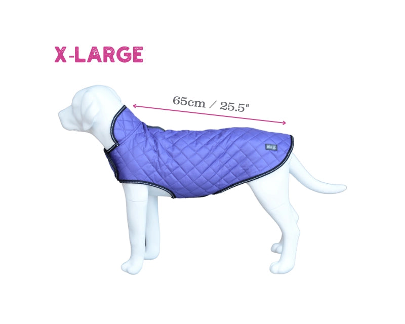 Henry Wag Quilted Dog Jacket Purple
