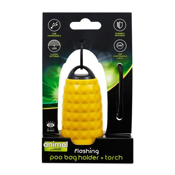 Animal Instincts Flashing Poop Bag Holder & Torch