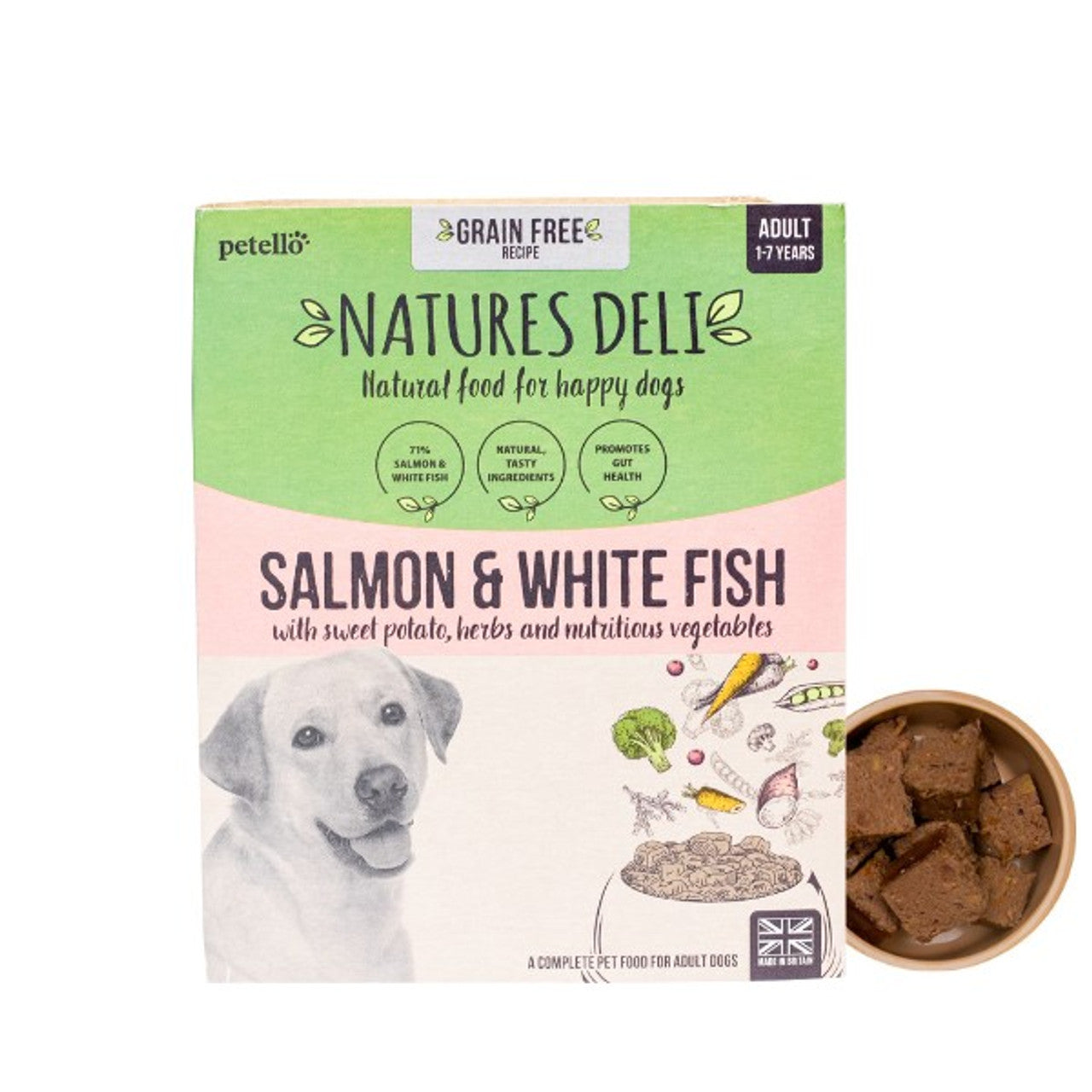Natures Deli Adult Grain Free Salmon & White Fish 395g