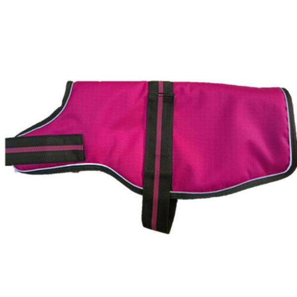 Animate Dachshund Padded Coat Raspberry