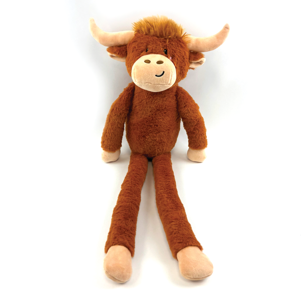Happy Pet Jumbo Herby Highland Cow Plush Dog Toy