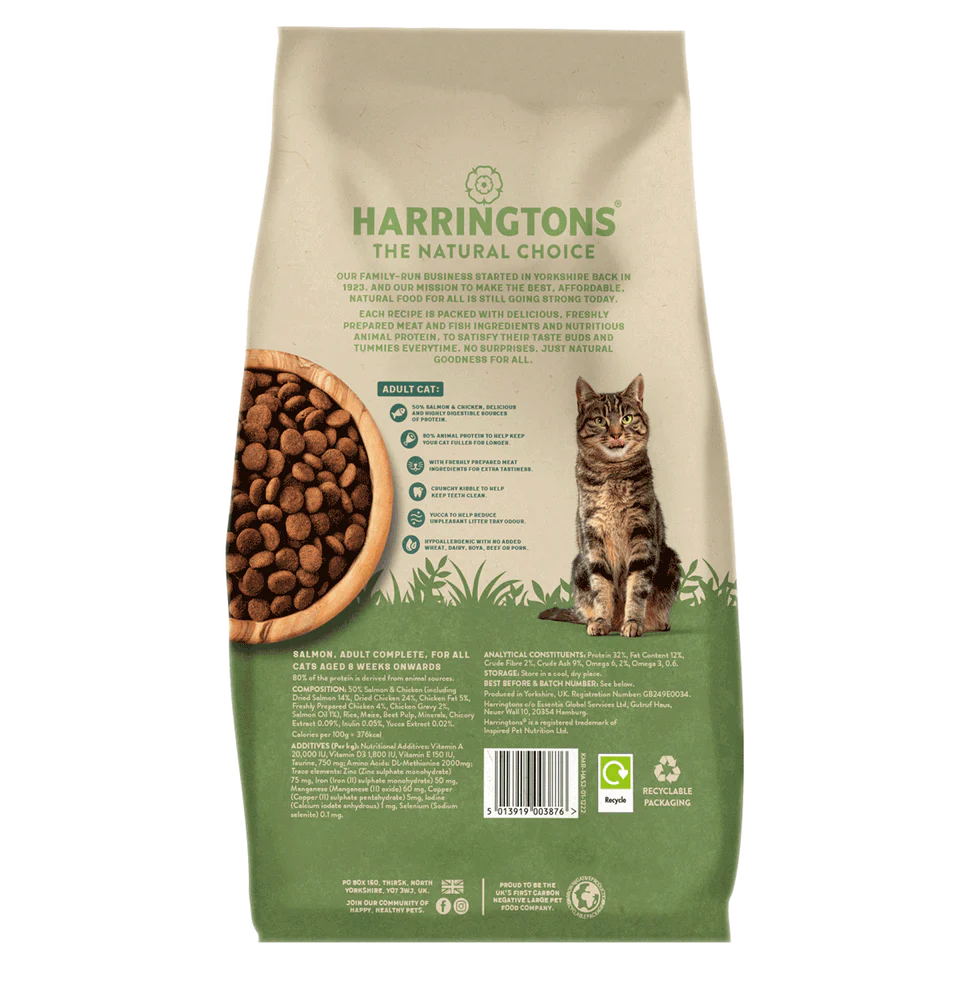 Harringtons Dry Cat Food Salmon 2kg