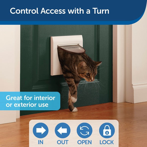 Staywell Manual 4Way Cat Flap & Tunnel