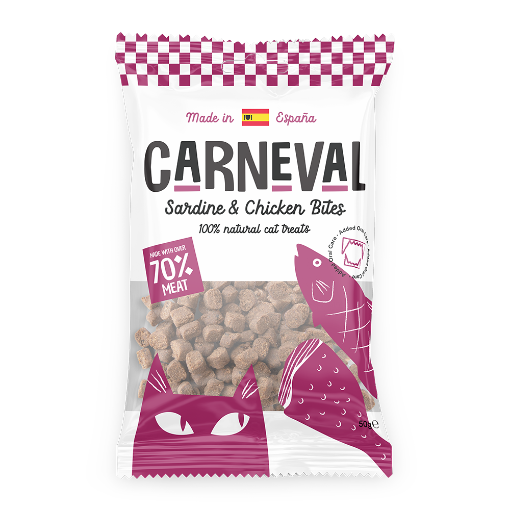 Carneval Cat Sardine & Chicken Bites 50g