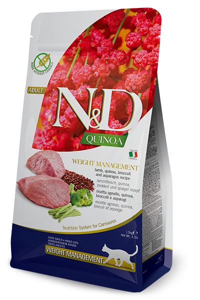 N&D Adult Cat Quinoa Weight Management Lamb 1.5kg