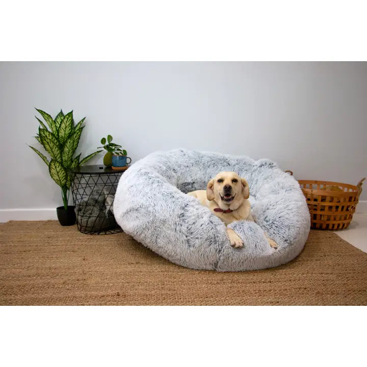 Ancol Giant Plush Donut Bed Slate Grey 130cm