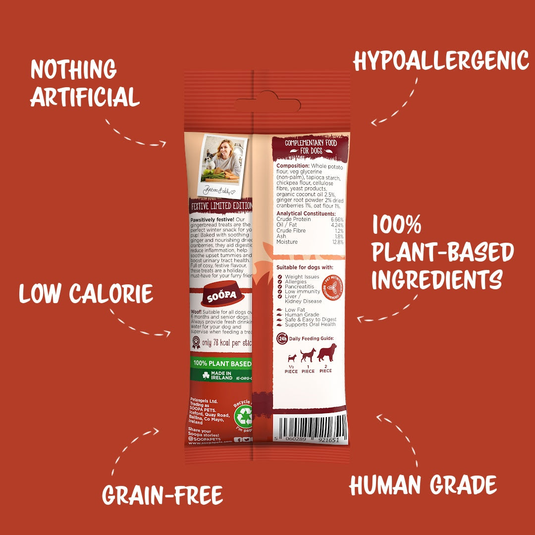 Soopa Gingerbread Biscuit Sticks 100g