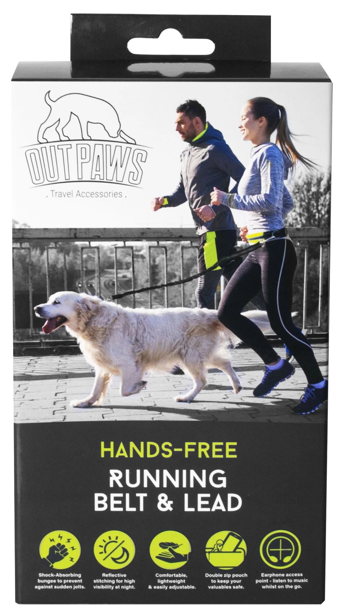 Outpaws Hands Free Running Belt & Lead