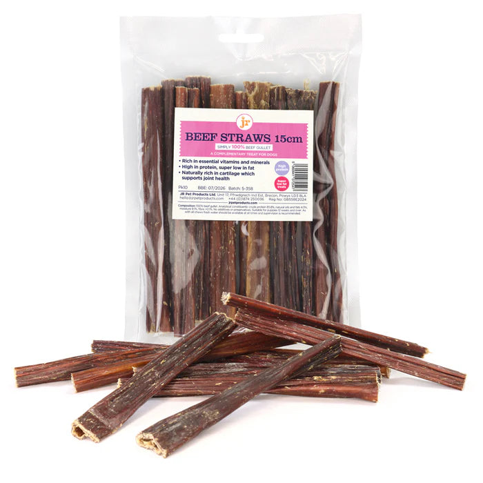 JR Beef Straws 15cm pk10
