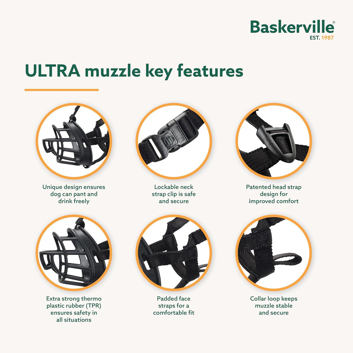 Company of Animals Baskerville Ultra Basket Muzzle Pink