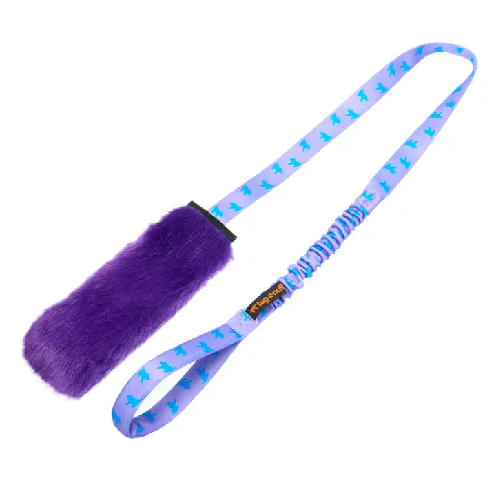 Tug Faux Fur Squeaky Chaser Bungee - Lilac