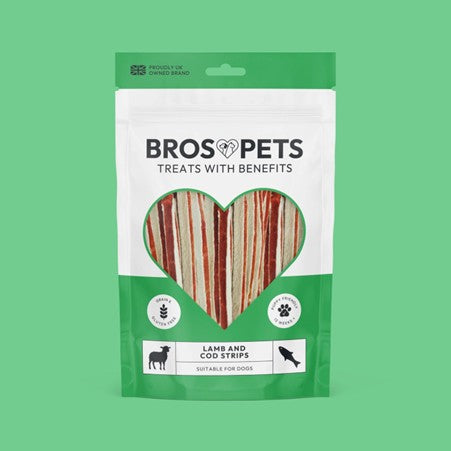 Bros Pets Lamb and Cod Strips 100g