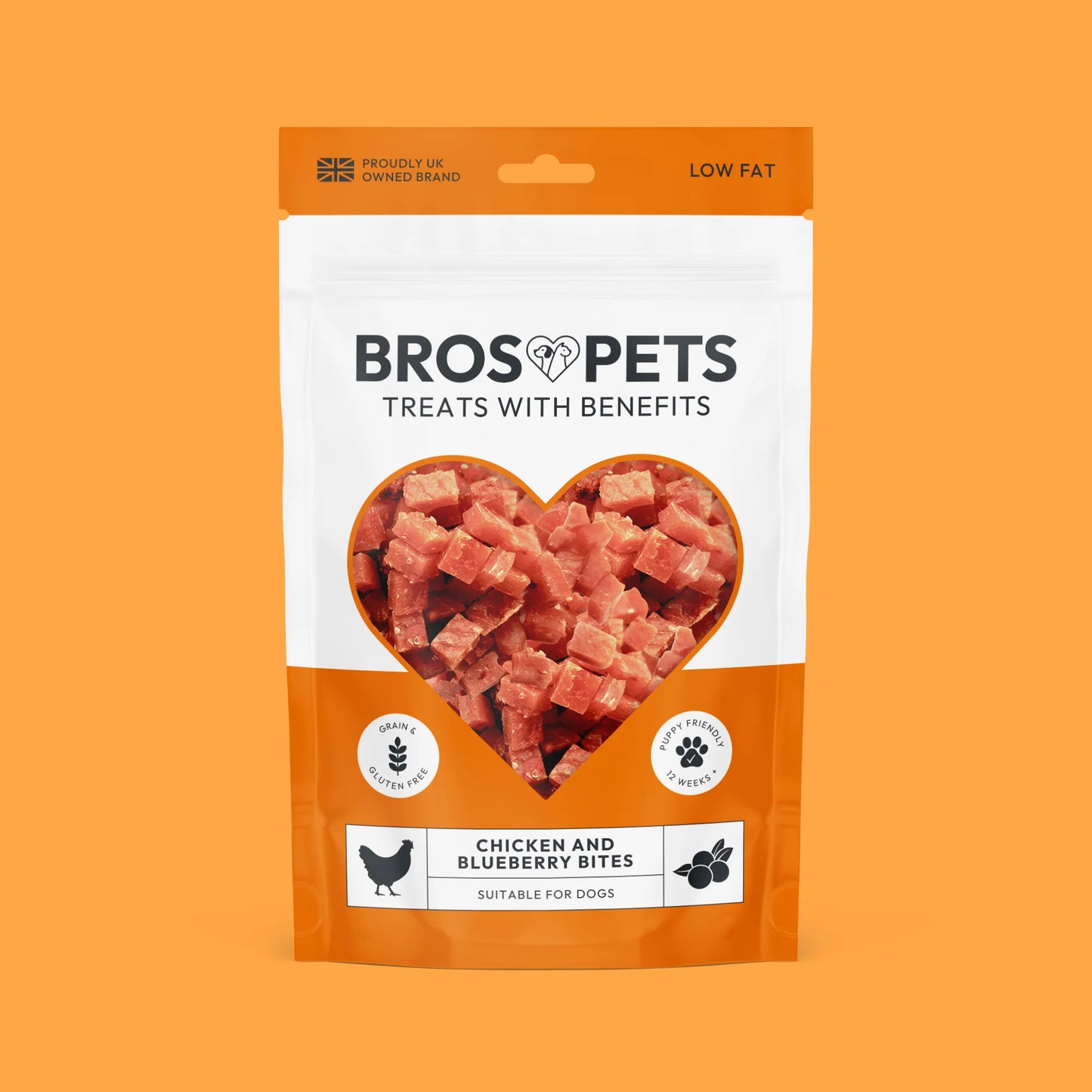 Bros Pets Chicken with Blueberry Bites 100g