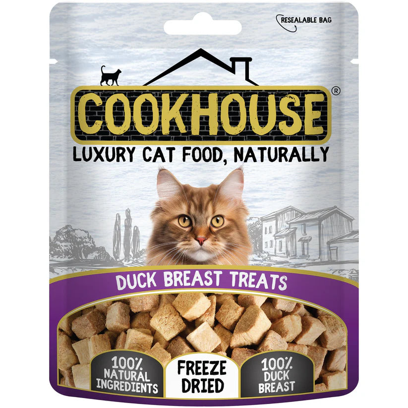 COOKHOUSE Luxury Cat Treats - Freeze Dried Duck