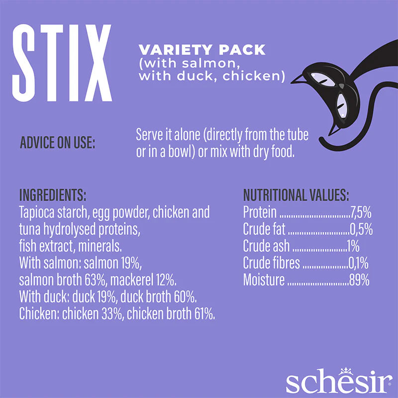 Schesir Stix Adult Cat Variety Pack 6x15g