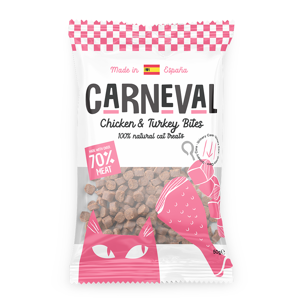 Carneval Cat Chicken & Turkey Bites 50g