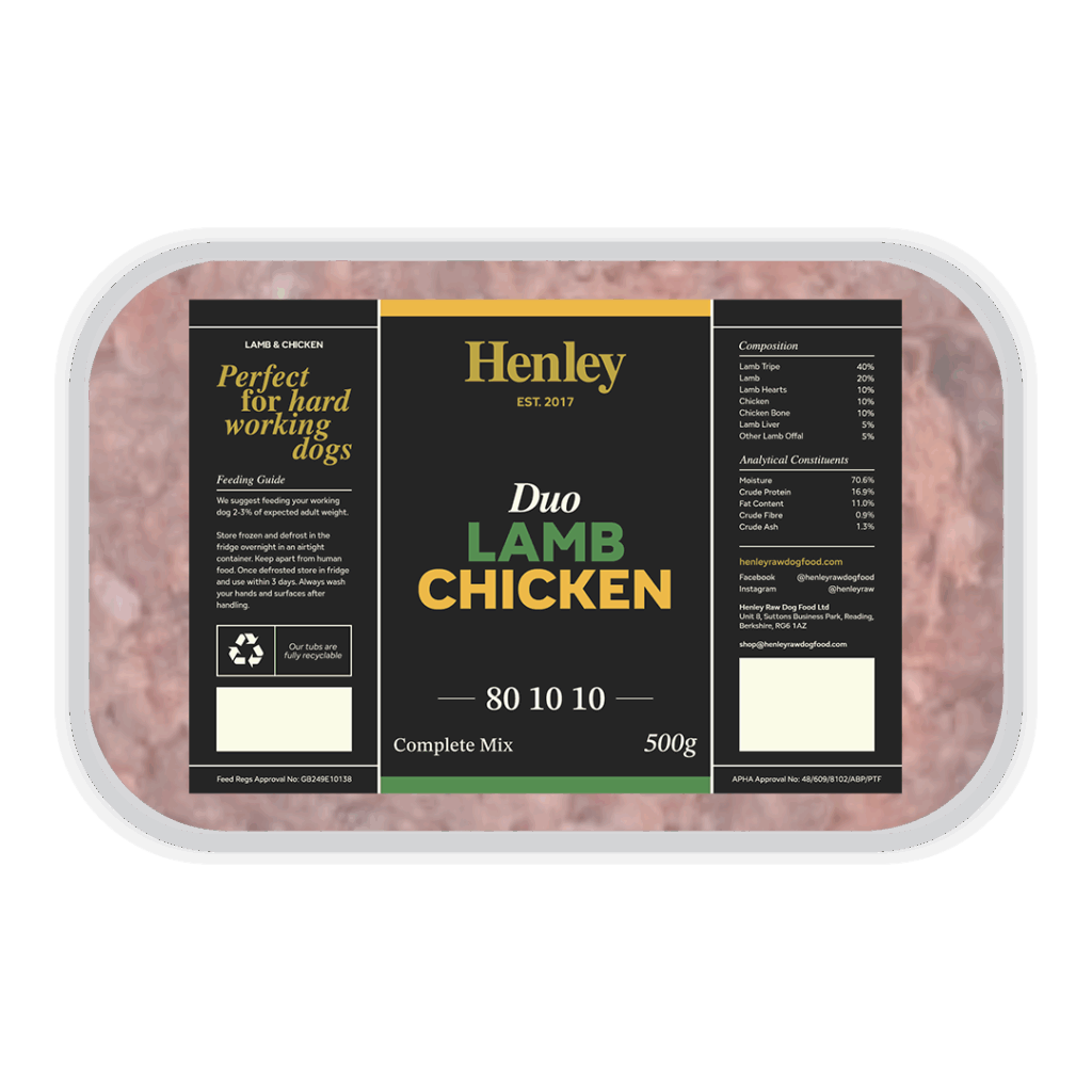 Henley Raw Lamb & Chicken 80/10/10 500g