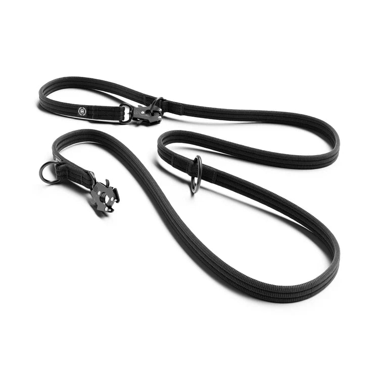 BullyBillows Lightweight Double Ended Lead 2m - Black
