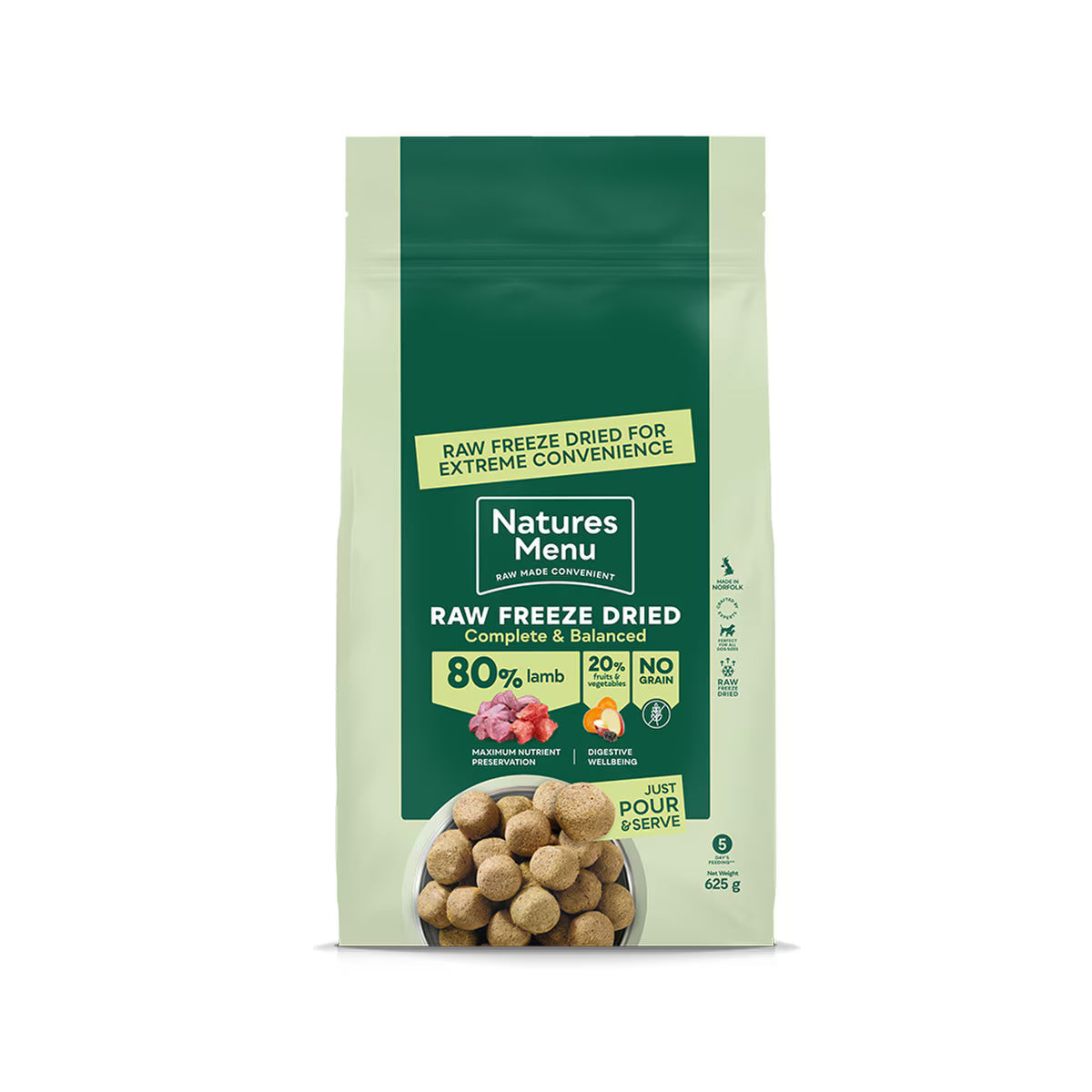 Natures Menu Freeze Dried Complete 80/20 Lamb
