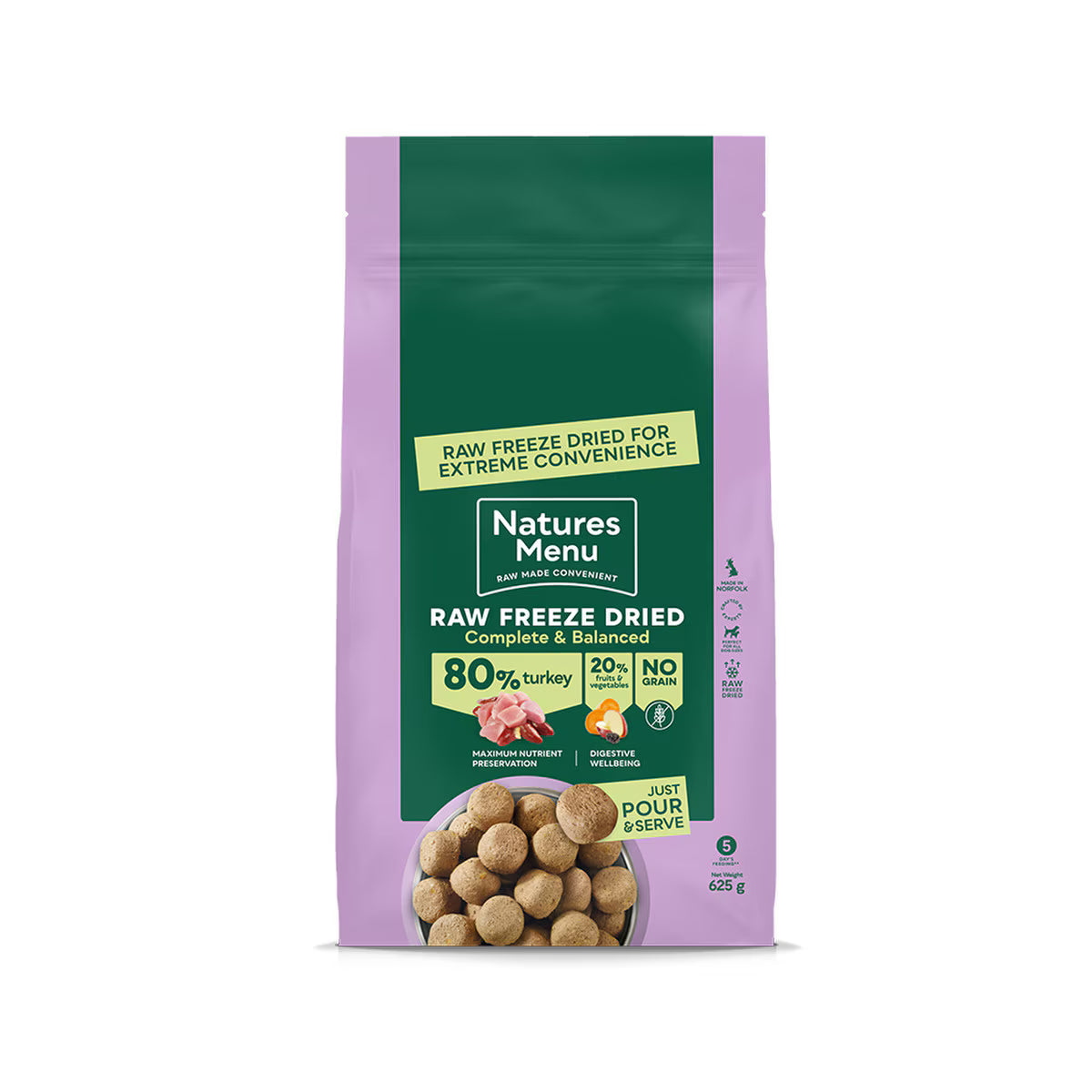 Natures Menu Freeze Dried Complete 80/20 Turkey