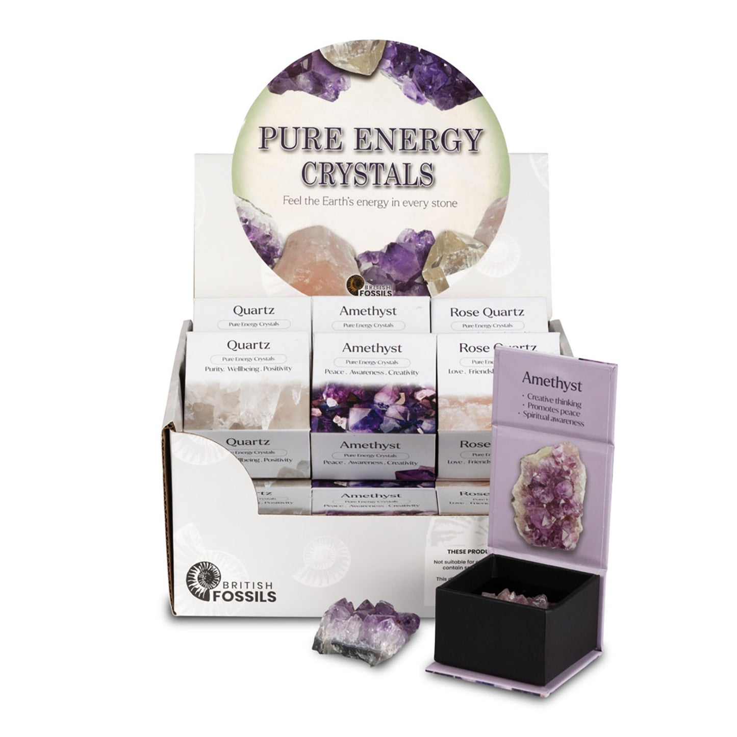 British Fossils - Pure Energy Crystals Pack