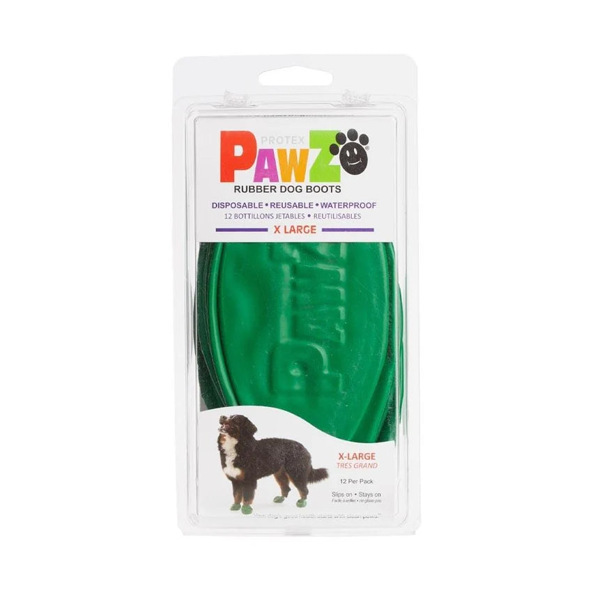 PAWZ Dog Paw Protectors Rubber Boots 12pcs