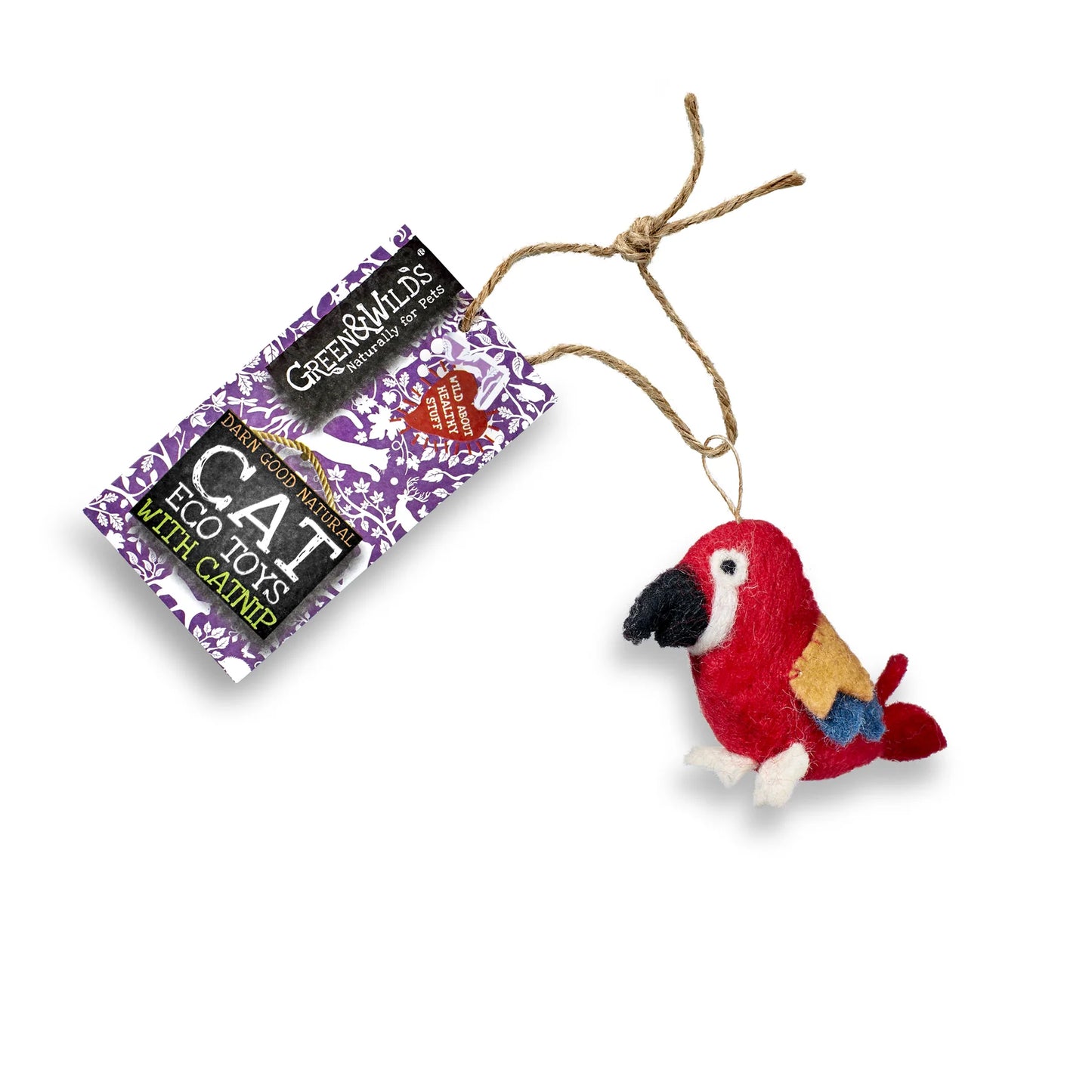 Green & Wild's Polly Parrot Catnip Cat Toy