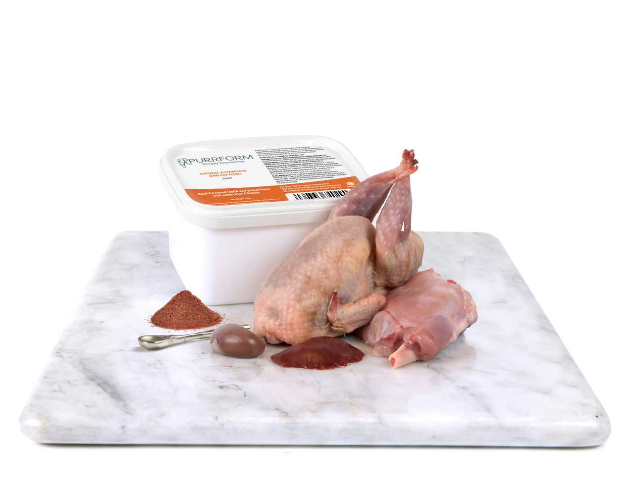 Purrform Quail with Rabbit & Organs 450g