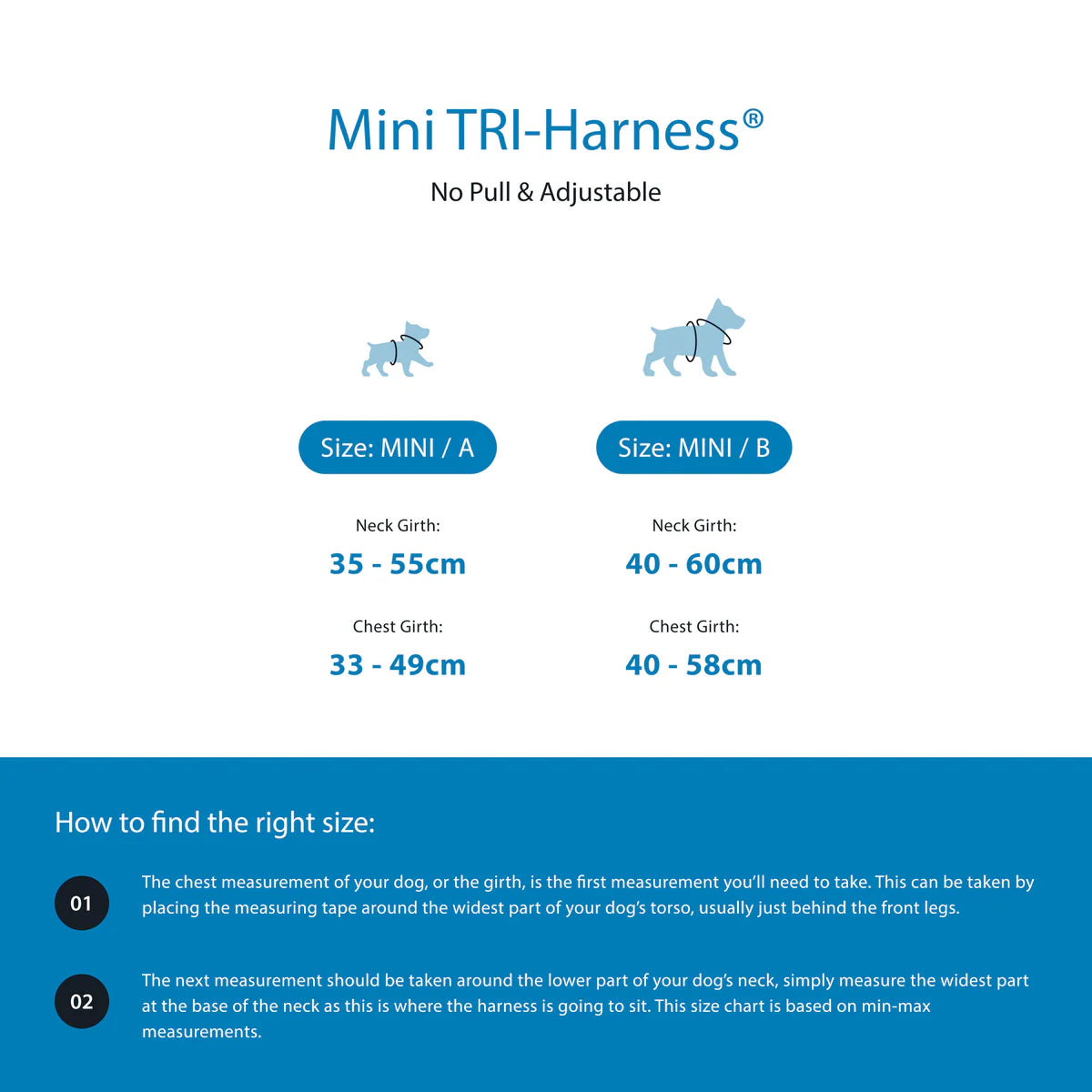 BullyBillows Mini Tri-Harness Black
