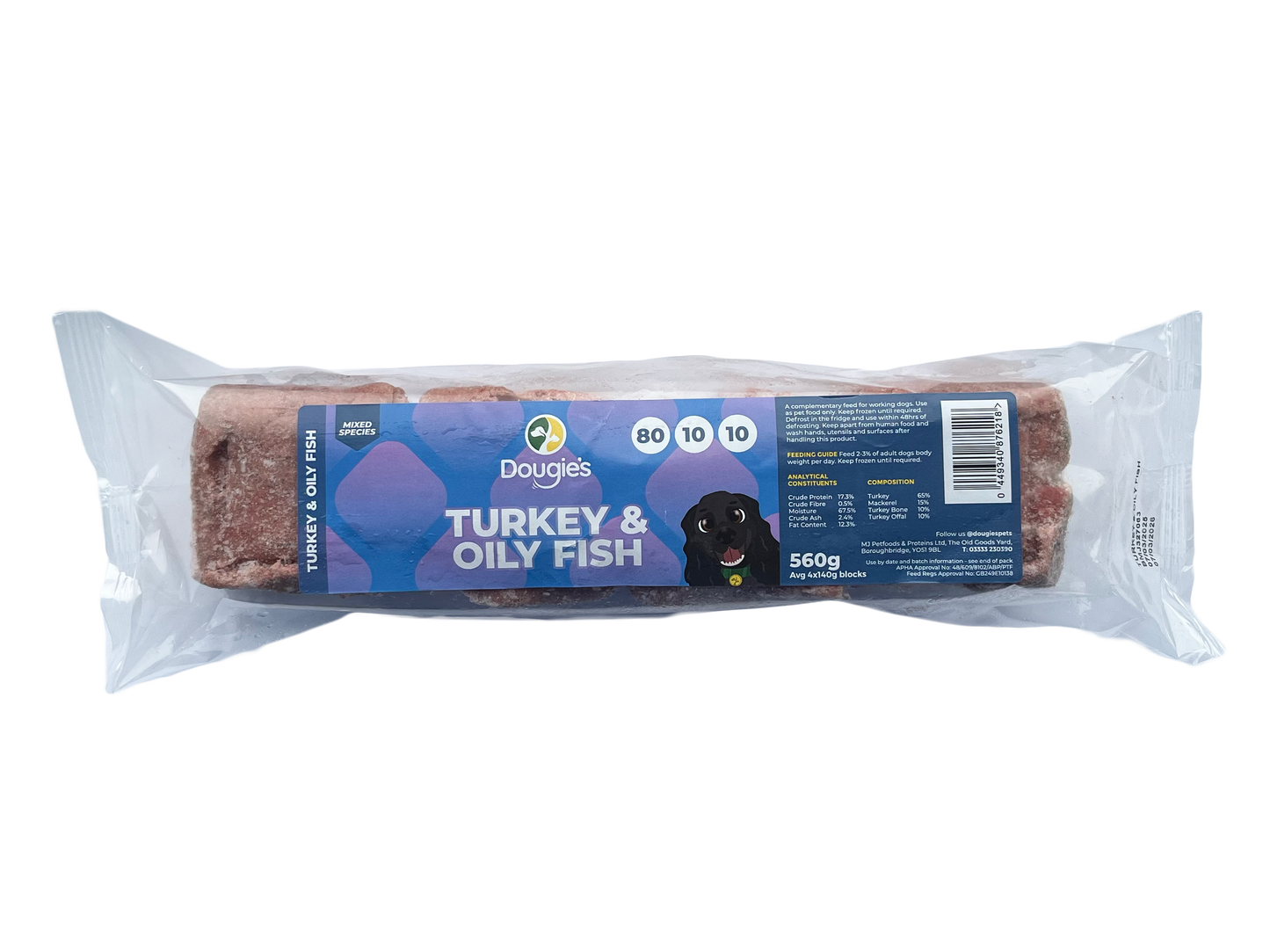 Dougies Pets Turkey & Oily Fish 80/10/10 560g (4x1