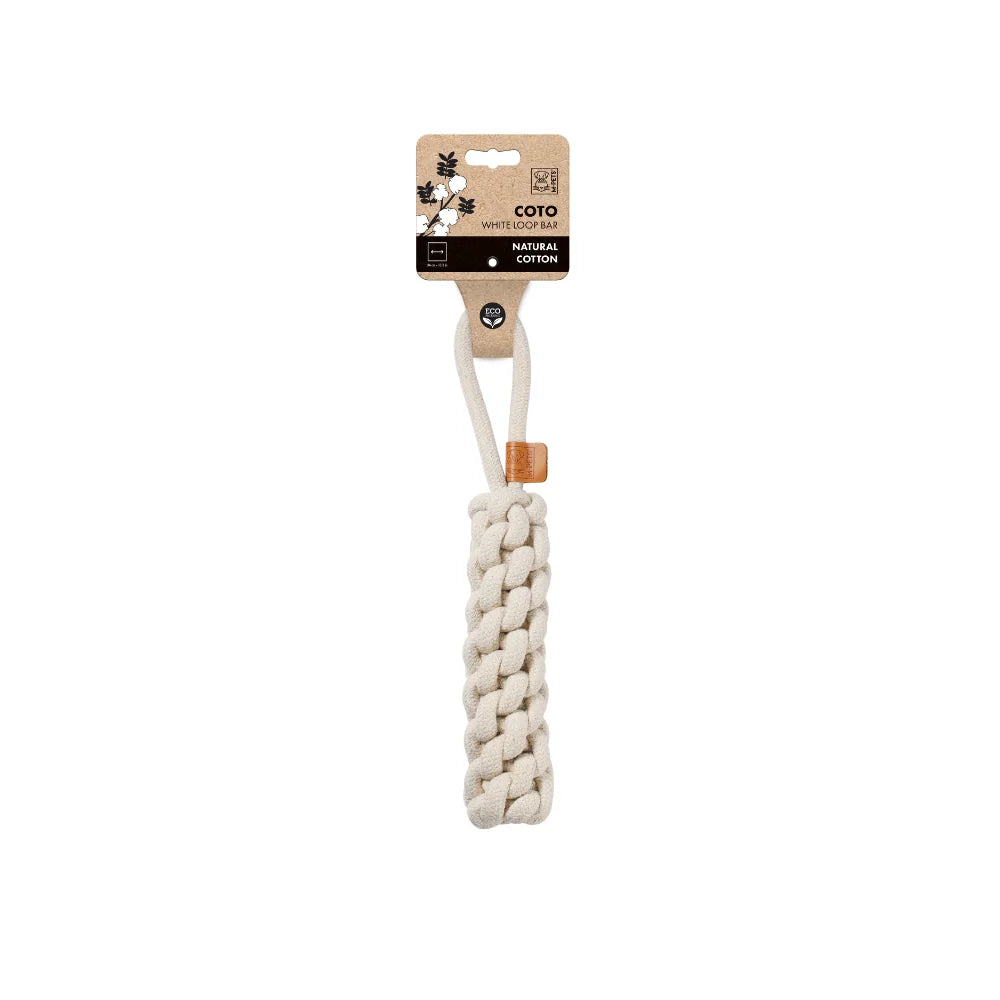 M-PETS Coto Cotton Rope - White Loop Bar 34cm