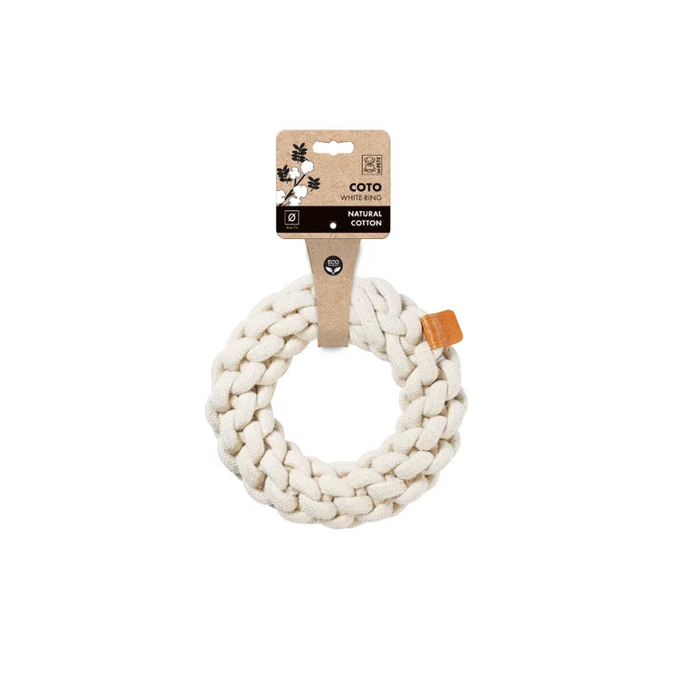 M-PETS Coto Cotton Rope - White Ring 18cm