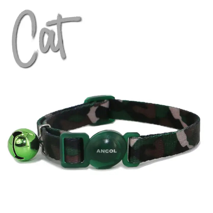 Ancol Camo Safety Cat Collar Green