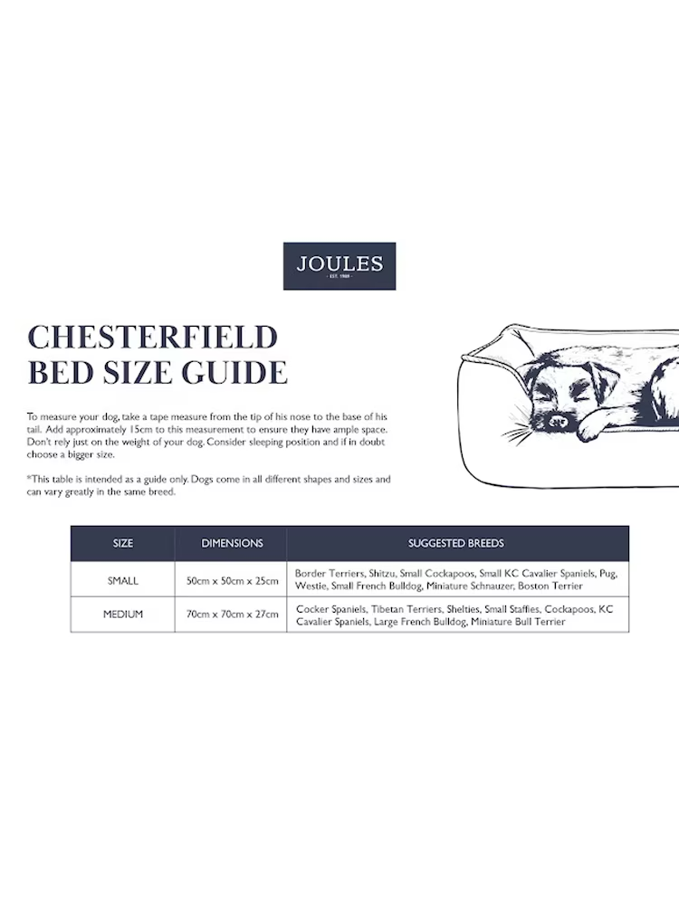 Joules Chesterfield Dog Bed Burgundy - Small