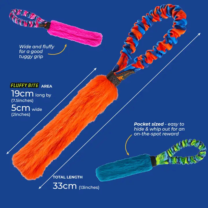 Tug Faux Fur Pocket Squeaker Orange