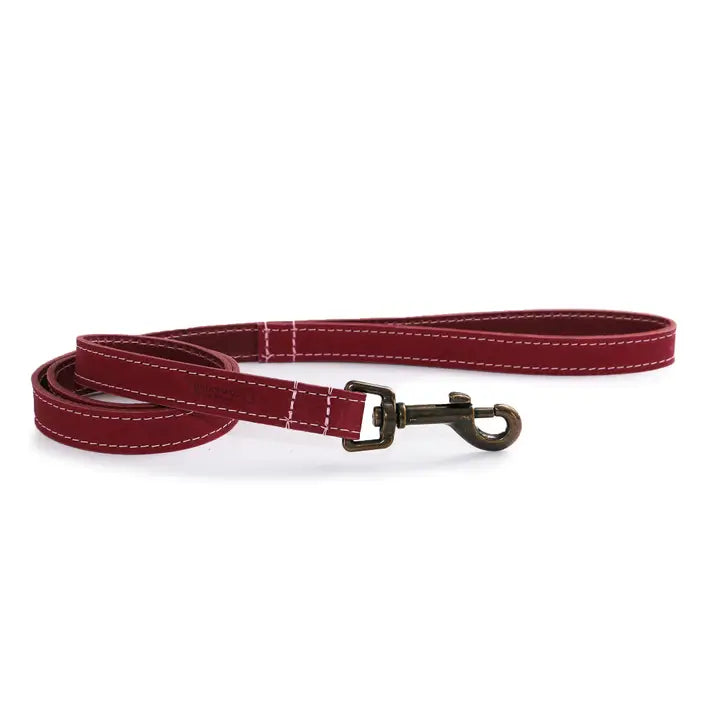 Timberwolf Leather Lead 1mx1.9cm - Raspberry