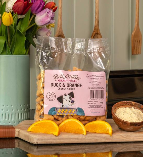 Betty Miller Grain Free Duck and Orange Bones 400g