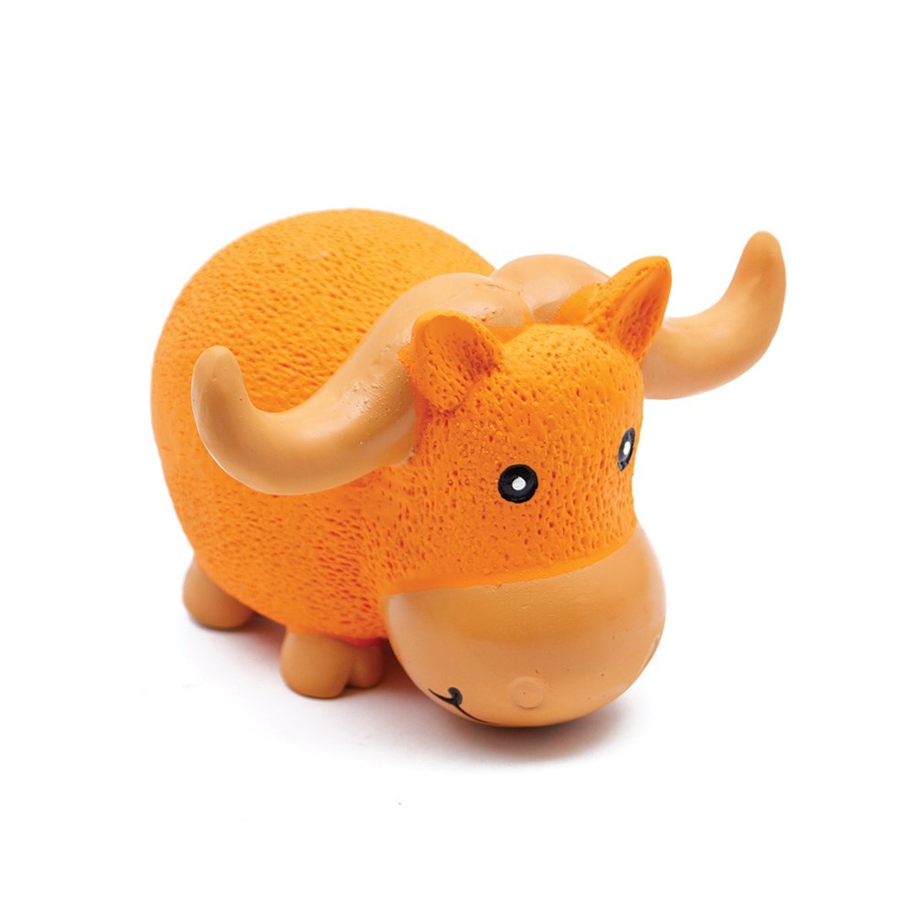 Great&Small Latex Toy Grunting Bull with Horns