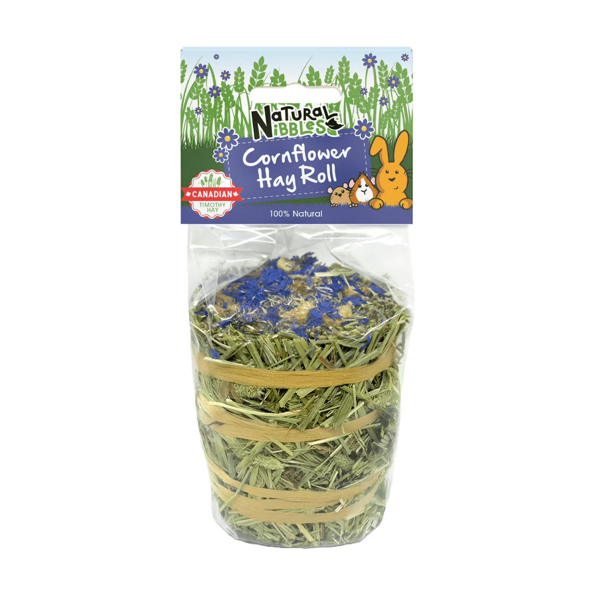 Natural Nibbles Timothy Hay Roll - Cornflower 100g