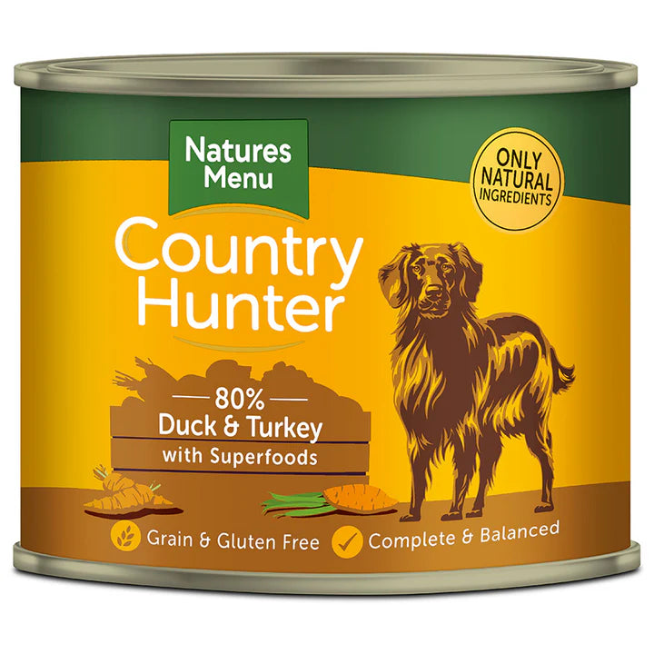 Natures Menu Country Hunter Dog Can 600g - Duck & Turkey