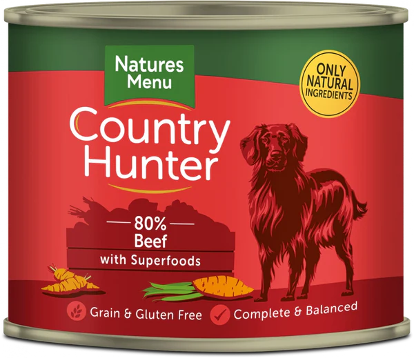 Natures Menu Country Hunter Dog Can 600g - Beef
