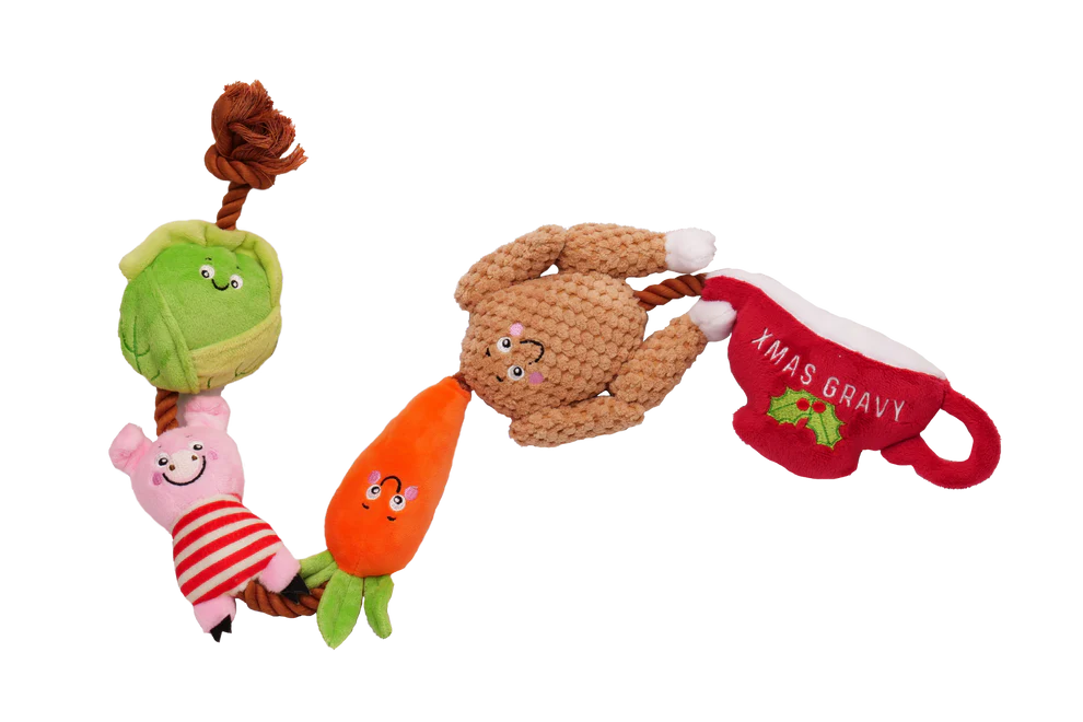 House of Paws Christmas Dinner Rope Dog Toy