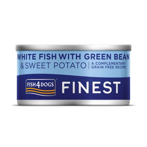 Fish4Dogs White Fish with Sweet Potato and Green Bean 85g