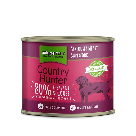 Natures Menu Country Hunter Dog Can 600g - Pheasant & Goose