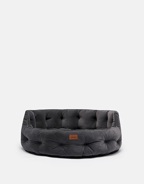 Joules Chesterfield Dog Bed Grey - Large