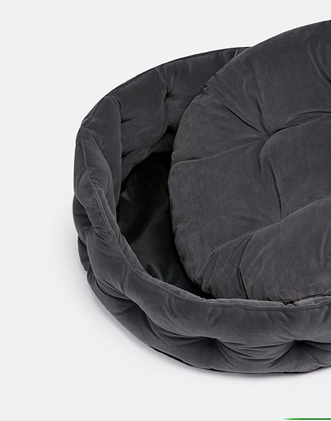 Joules Chesterfield Dog Bed Grey - Large
