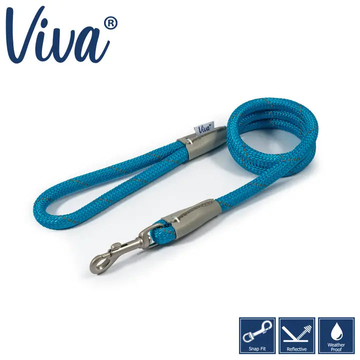 Ancol Viva Rope Lead 107 x1.2cm - Blue